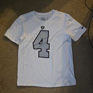 Nike Mens White and Black Number 4 T-Shirt